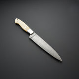 Premium Twist Damascus Santoku Chef Knife 7.25 Razor Sharp Bone Handle Pro Kitchen Essential USA