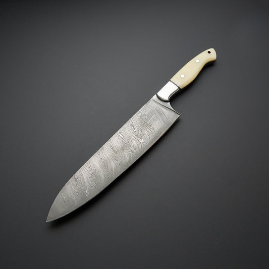 Twist Damascus Bone Santoku Chef Knife 8.75Ultimate Kitchen Upgrade for Precision & Durability