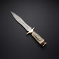 Handmade Damascus Scrimshaw Dagger Knife  Rare Collector’s Blade with Stunning Craftsmanship