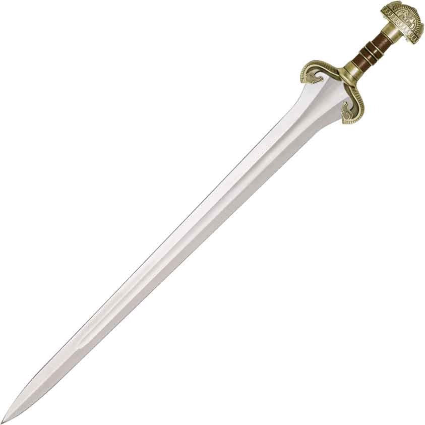 Fantasy Warrior Display Replica – Medieval Inspired Collectible with Wooden Plaque