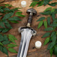 Fantasy Warrior Display Replica – Medieval Inspired Collectible with Wooden Plaque