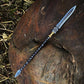 30" Hand Forged Rustic Steel Hunting Spear with Leather Sheath