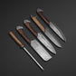 Premium Damascus Chef Knife Set – 5-Piece Rosewood Kitchen Knives with Sharpener & Leather Case | Professional High-Carbon Steel USA