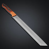 Tanto-Inspired J2 Steel Collector’s Sword with Olive Wood & Brass Handle  24" Overall Length