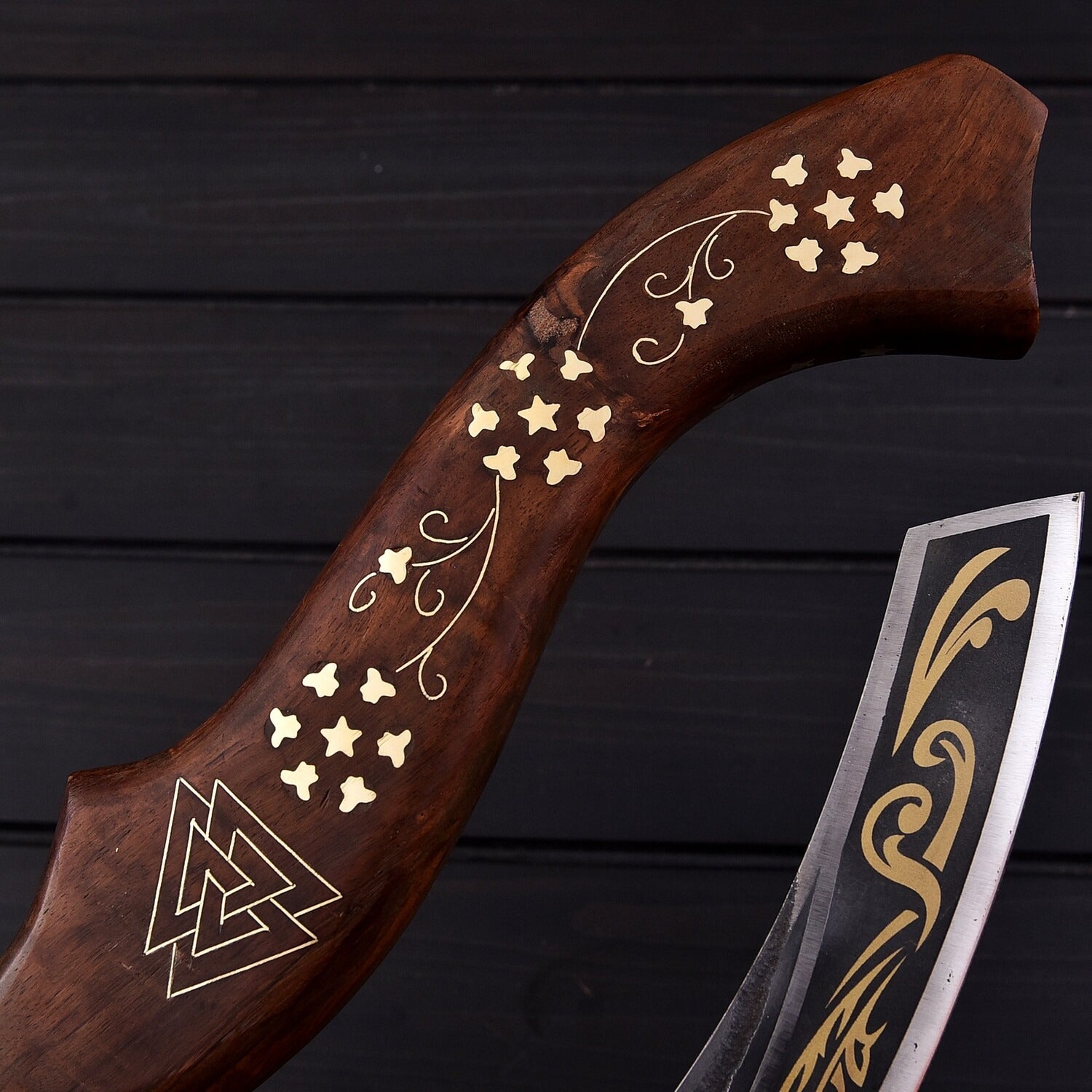 Viking Pizza Axe Epic Damascus Steel Pizza Cutter for Warriors & Foodies