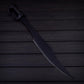 Black Oxide Stainless Steel Sword – 32.5 Full Tang Battle Ready Collectible with Leather Sheath