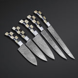 Chef Knives II – Premium 5-Piece Damascus Steel Knife Set | Camel Bone & Buffalo Horn Handles | Professional Kitchen Must-Have