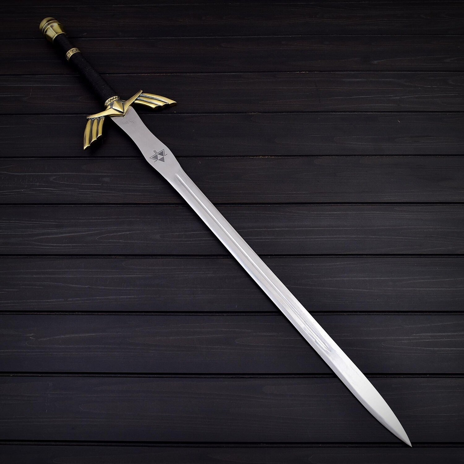 Stainless Steel Double-Edged Sword – 30 Battle-Ready Blade with Leather Sheath & Shoulder Strap | Collectible Medieval Sword USA