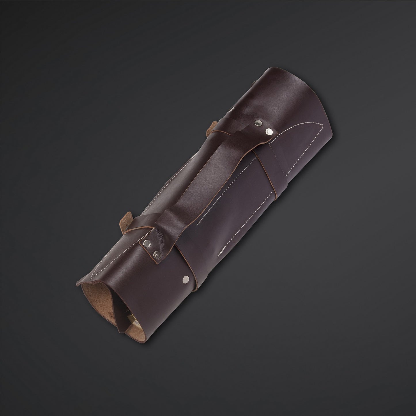 Premium Damascus Chef Knife Set – 6-Piece Professional Kitchen Knives with Red Wood Handles & Leather Case