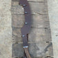 26" Hand-Forged Khopesh Style Carbon Steel Machete with Rosewood Handle  Leather Sheath Included