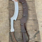 26" Hand-Forged Khopesh Style Carbon Steel Machete with Rosewood Handle  Leather Sheath Included