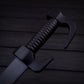 Black Oxide Stainless Steel Sword – 32.5 Full Tang Battle Ready Collectible with Leather Sheath